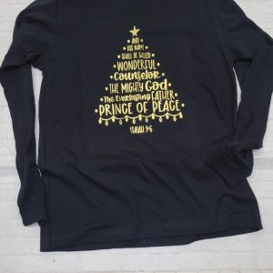 Gold Christmas Tree Long Sleeve